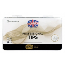 RONNEY Professional TIPS - Tipsy SZPONY z dużą kieszonką kolor KREMOWY 300 sztuk (RG 00032)   